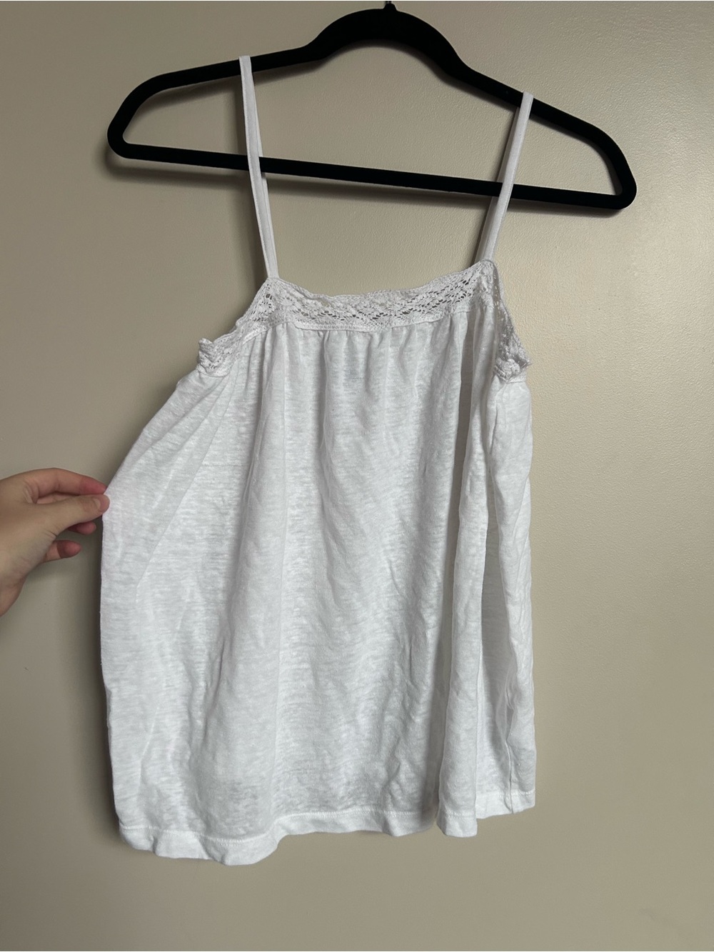 Old Navy White Lace-Trim Camisole